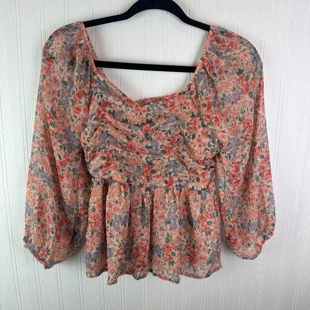 American Eagle Floral‎ blouse romantic cottagecore size XS